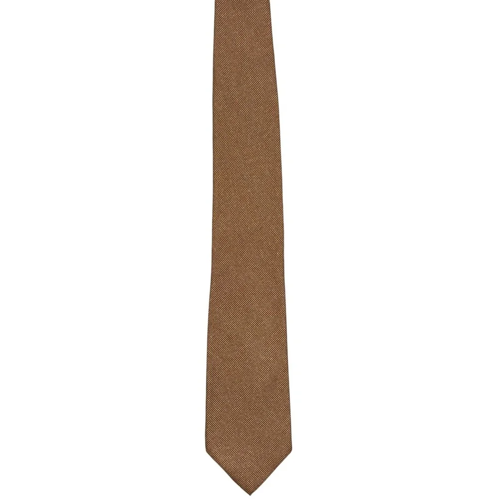 Ralph Lauren Purple Label Silk Cashmere Tie Brown Pin Dot Necktie Italy